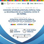 Realizarán la II Reunión de la Comisión Interparlamentaria Especial para la Recuperación de la Pandemia COVID-19