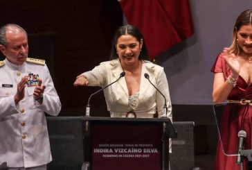 Indira Vizcaíno toma posesión como gobernadora de Colima