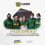 ¡Felicidades universitarias!; Oro para la selección de tenis de mesa femenil de la UAEM