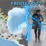 Frente Frío 7 ocasionará lluvias muy fuertes y bajas temperaturas en estos estados