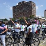 CELEBRÓ LA UNAM DÍA DE LA BICICLETA CON RODADA EN CIUDAD UNIVERSITARIA