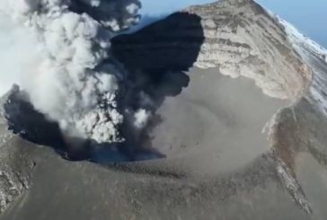 Dron capta el corazón del volcán Popocatépetl
