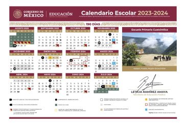 SEP publica calendarios escolares para el ciclo lectivo 2023-2024