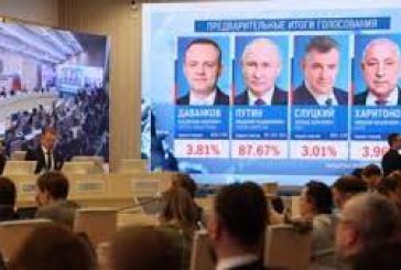 Farsa electoral en Rusia: el Kremlin anunció que Putin ganó las presidenciales con más del 87% de los votos