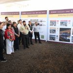 Sheinbaum, junto a Delfina y Brugada supervisan avance de trolebús a Chalco