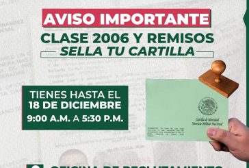 ÚLTIMOS DÍAS PARA CONCLUIR TRÁMITE DE LA CARTILLA DEL SMN EN TOLUCA