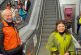 Clara Brugada inaugura la 18 escalera eléctrica nueva en el Metro de la CDMX