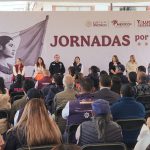 Participan habitantes de San Mateo Otzacatipan Jornada por la Paz y Caravana de Atención Integral