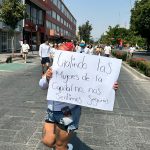 PROTESTAN CONTRA ENRIQUE GALINDO POR ASALTOS Y HOMICIDIOS EN LA CAPITAL POTOSINA
