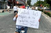 PROTESTAN CONTRA ENRIQUE GALINDO POR ASALTOS Y HOMICIDIOS EN LA CAPITAL POTOSINA