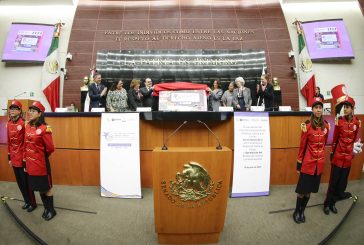 Presentan en el Senado, Billete de Lotería para conmemorar XVI Conferencia Regional sobre la Mujer