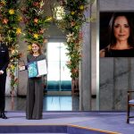 Hija de opositora venezolana María Corina Machado recibe en su nombre el Nobel de la Paz
