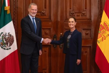 Sheinbaum y Rey Felipe VI dialogan en Palacio Nacional