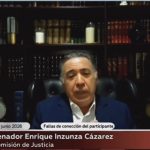 Reaparece Enrique Inzunza en el Senado tras 57 días de ausencia; participa en Comisión de Justicia