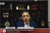 Reaparece Enrique Inzunza en el Senado tras 57 días de ausencia; participa en Comisión de Justicia